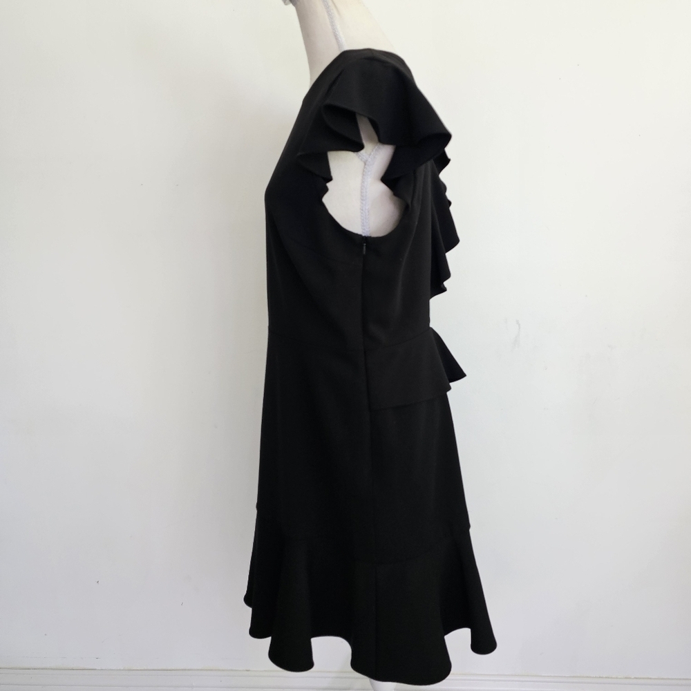 JAYGODFREY Black Ruffle Open Back Dress - Picture 6 of 11